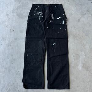 Vintage Y2K Carhartt black double knee work wear carpenter pants